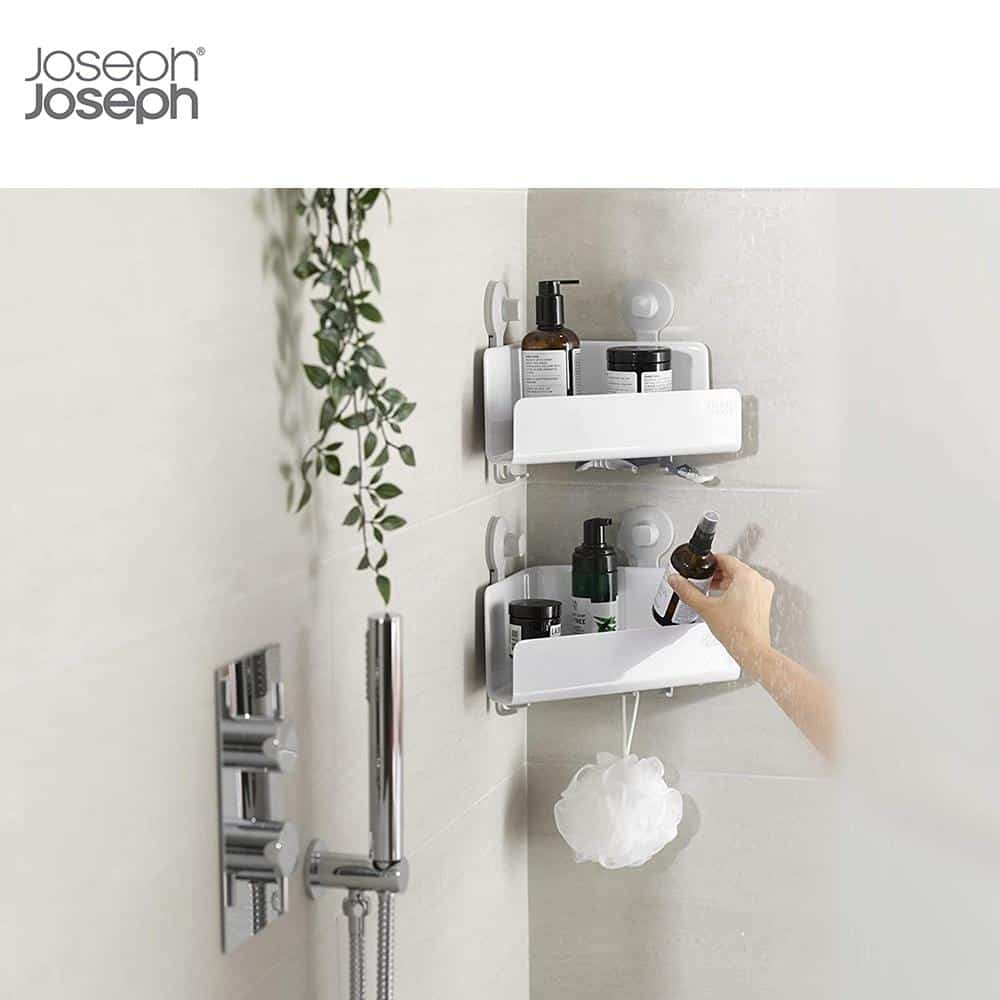 Bộ 2 Kệ Để Đồ Nhà Tắm Gắn Góc Tường Joseph Joseph 70550 EasyStore Hàng Chính Hãng