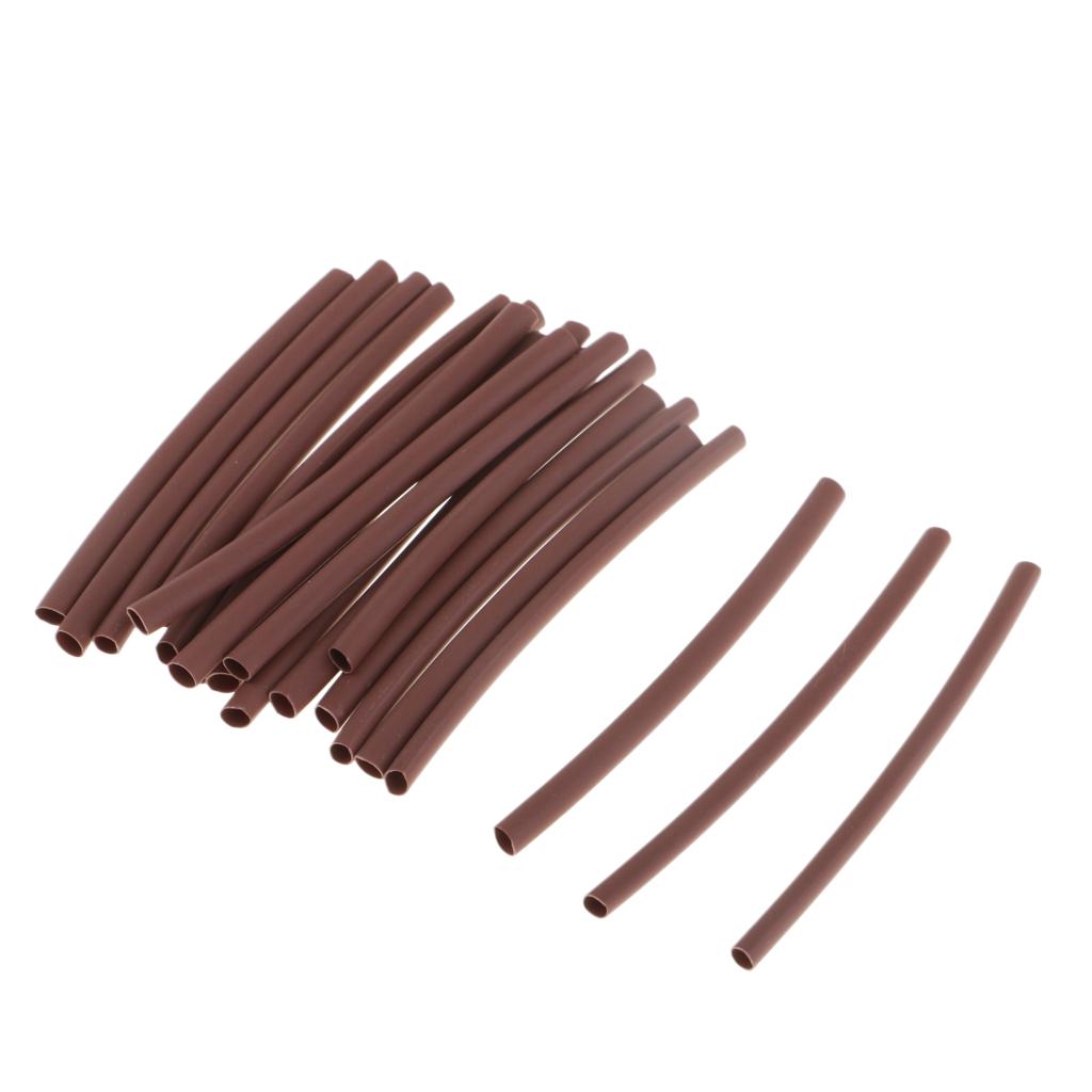2x20pcs Heat Shrink Tube, Ronnie Rigs Sleeves, Carp Rig Making Tubing Brown