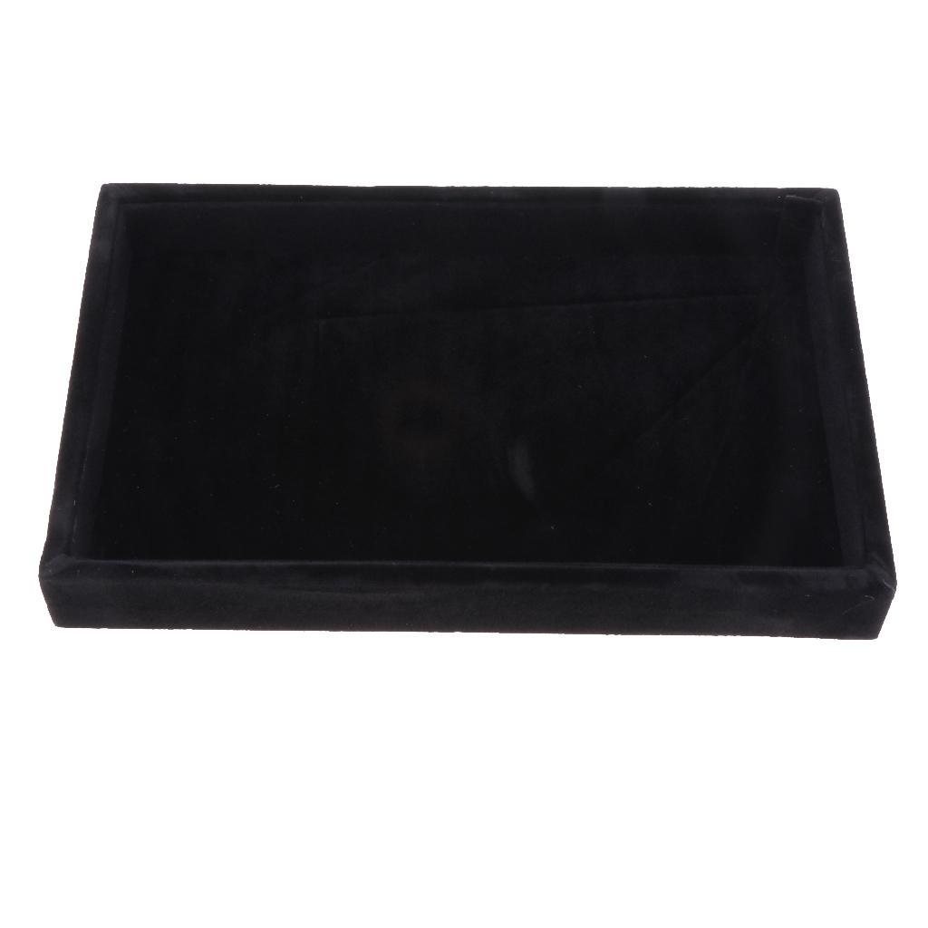 2 Pcs Velvet Necklace Bracelet Earring Anklet Jewelry Display Tray Case Organizer for Jewelry Store Home Use
