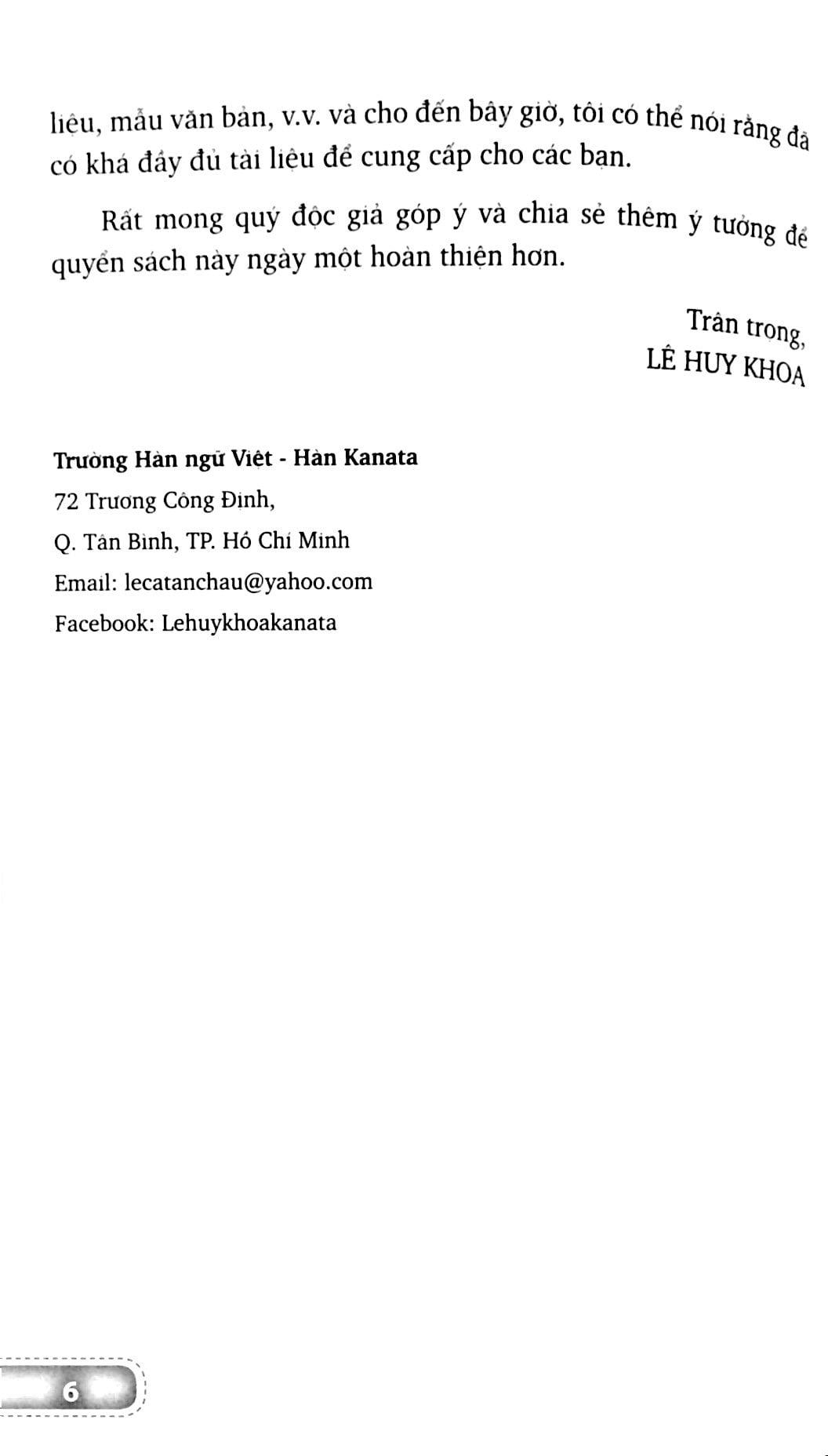 Những Mẫu Văn Bản Tiếng Hàn