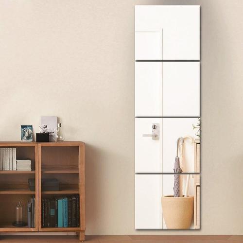 Combo 4 Bộ Gương dán tường nhà tắm trang trí phòng khách phòng ngủ 30x30cm