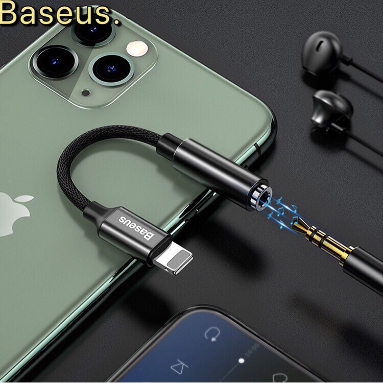 Jack chuyển tai nghe Bases CALL3 từ cổng iphone sang tai chân 3.5mm có hỗ trợ đàm thoại cho iPhone/iPad - Hàng chính hãng