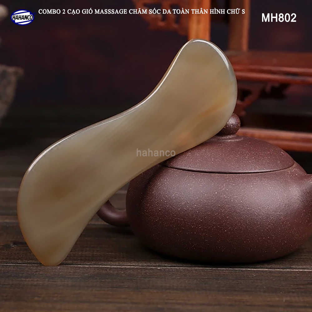 COMBO 2 chiếc Cạo gió masssage chăm sóc️ da toàn thân hình chữ S - Chăm sóc sức khỏe