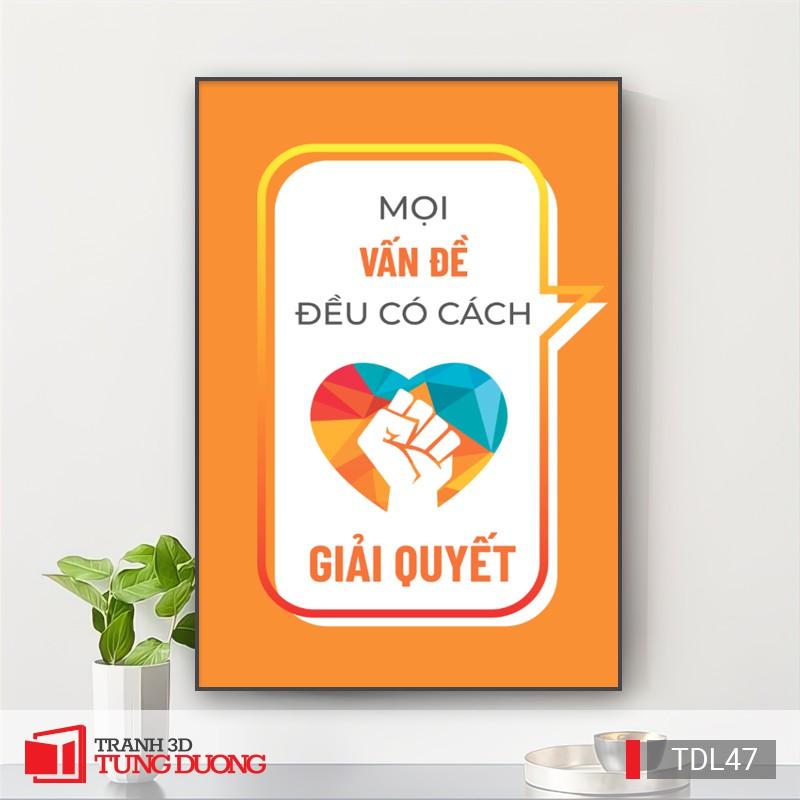 Tranh treo tường động lực văn phòng câu nói slogan truyền cảm hứng, tranh canvas trang trí DL26