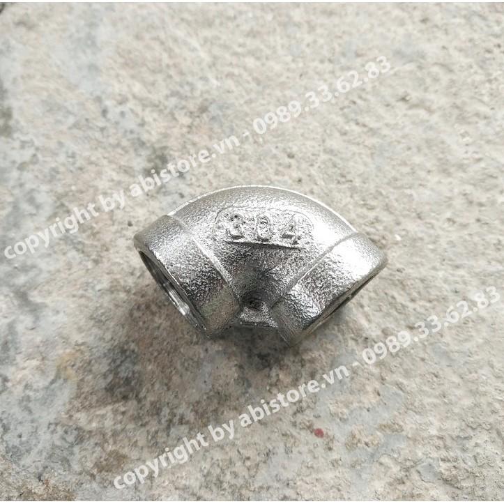 CÚT NỐI REN INOX ĐÚC 1/2 , CÚT GÓC 90 HÀNG ĐẸP