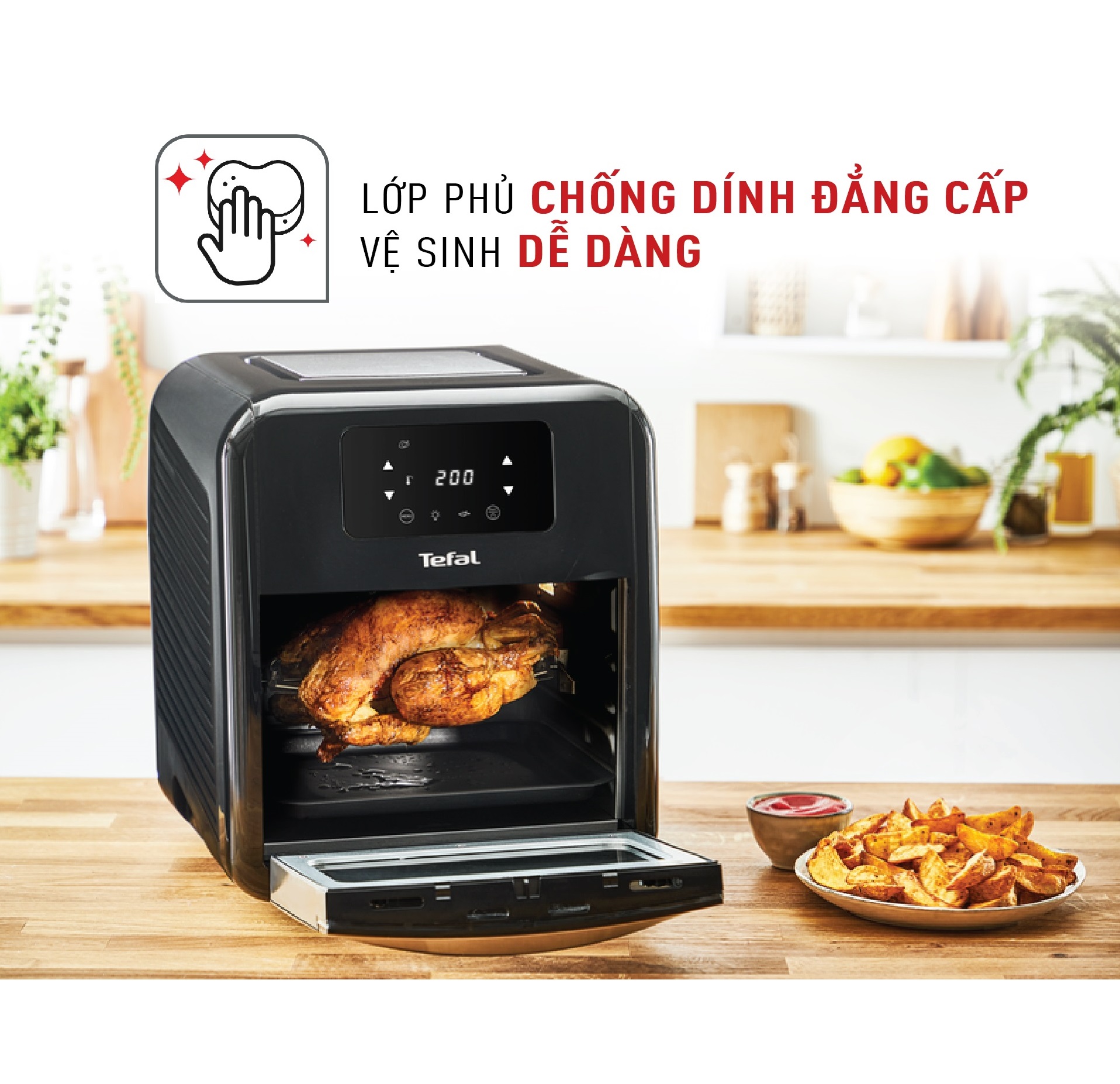 Nồi chiên, nướng, quay không dầu điện tử Tefal FW501815, dung tích 11L - Hàng chính hãng