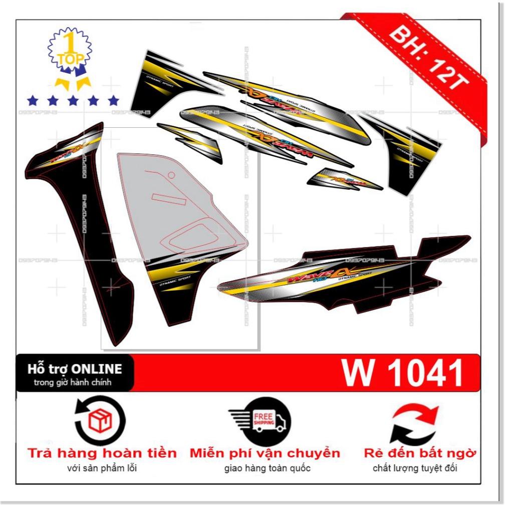 Tem rời wave a 110 2017 đen vàng