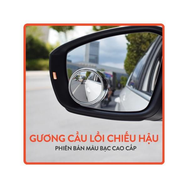 Bộ 2 gương cầu kính lồi, chiếu hậu xóa điểm mù xe hơi, ô tô, xe tải tăng độ an toàn khi tham gia giao thông