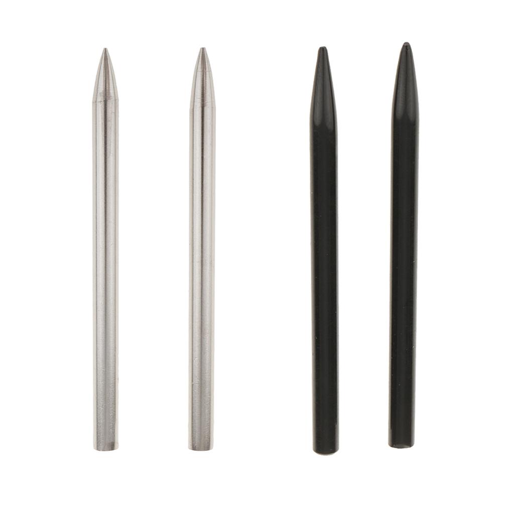 4 Pieces Paracord Needle Lacing Stitching Needle for Bracelet Making Crafts Silver Black