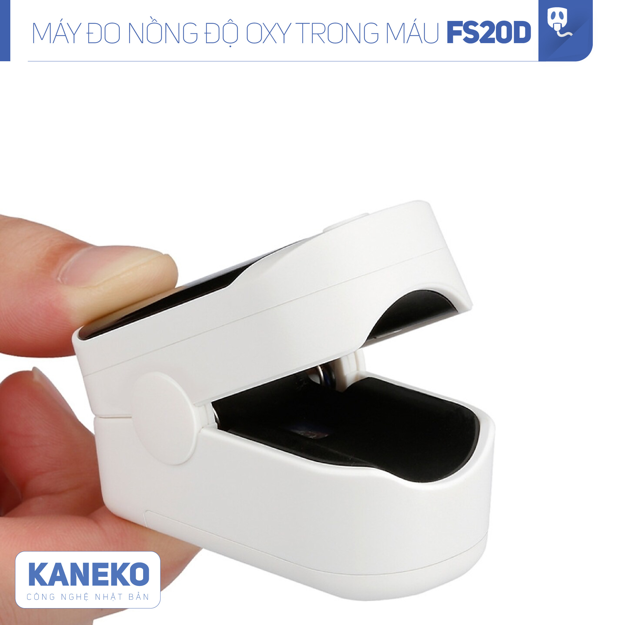 Máy đo nồng độ oxy trong máu KANEKO FS20D,máy đo nồng độ SPO2,máy đo oxy kẹp tay kẹp tai kẹp chân,máy đo khí oxy có màn hình hiển thị rõ ràng,máy đo nhịp tim