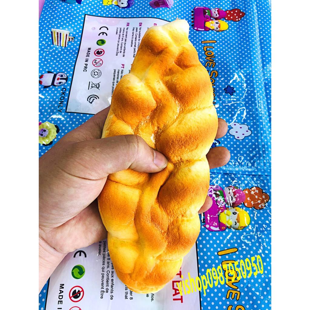 Đồ chơi squishy bánh mỳ xoắn 20cm
