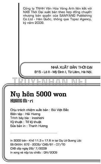 nụ hôn 5000 won chapter 1 2