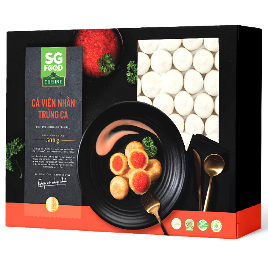 Cá viên nhân trứng cá SG Food Đông Lạnh 500g