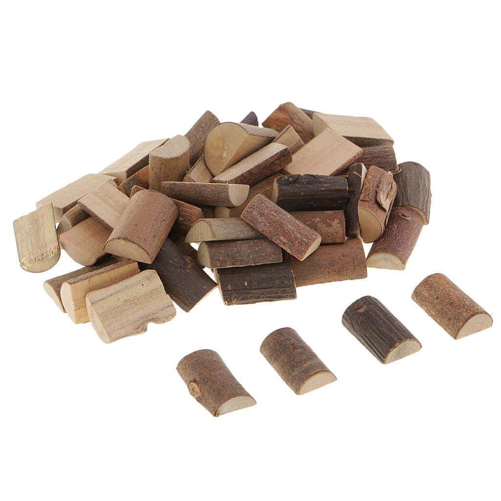 Set 50 Thanh Gỗ Cắt Nửa Dùng Làm Phụ Kiện Trang Trí Tiệc Cưới