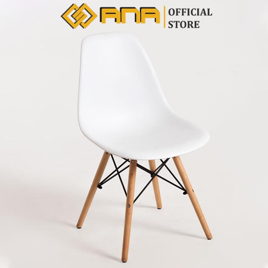 Ghế làm việc EAMES Thương Hiệu ANA chân gỗ sồi dành cho phòng ăn phòng khách và cafe văn phòng học tập