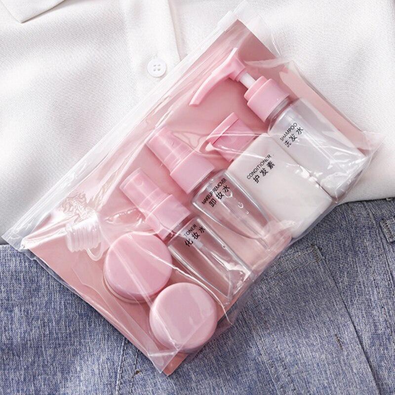 11pcs Travel Bottle Set Leak-Proof Refillable Toiletry Container For Shampoo Spray Bottles Cosmetic Bottles Random Colors Shippe