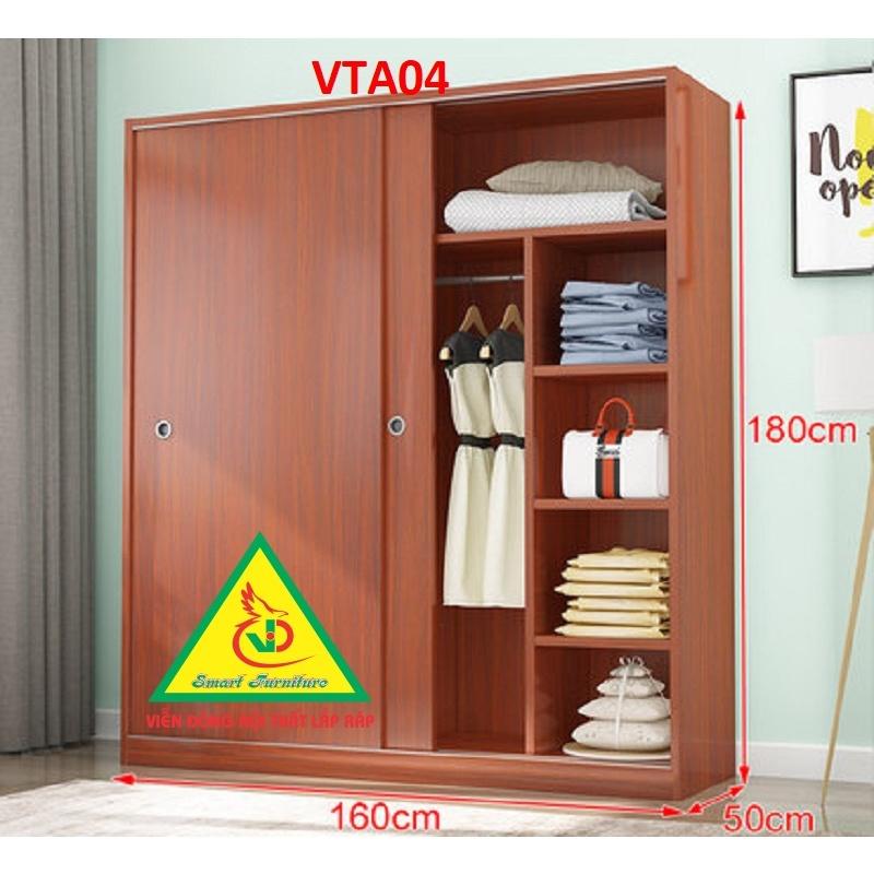 Tủ quần áo thiết kệ hiện đại - Tủ quần áo gỗ MDF VTA04