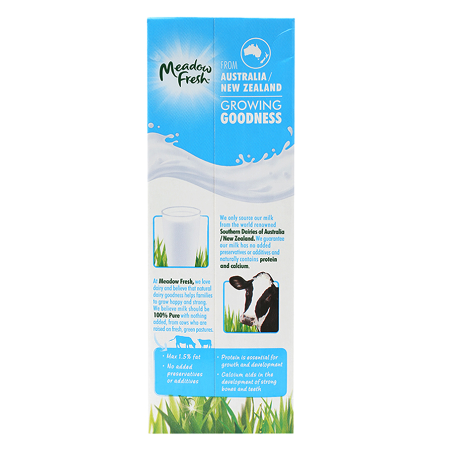 Thùng 12 hộp Sữa tươi tiệt trùng ít béo Meadow Fresh 1L