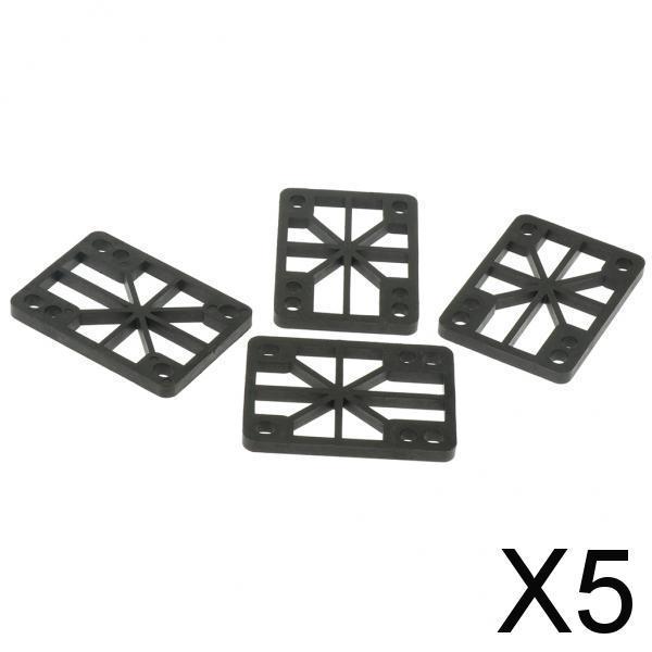 5x4 Pieces Skateboard Longboard Shock Pads Risers 0.6cm Or 0.8cm Black 6mm