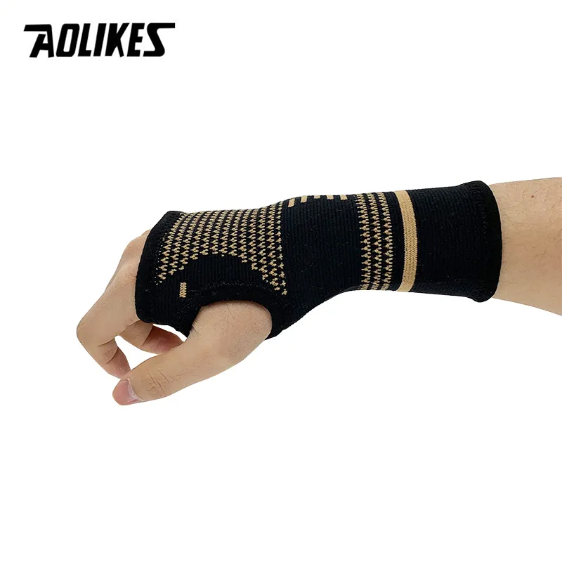 Băng bảo vệ lòng bàn tay AOLIKES A-8280 hỗ trợ cổ tay Copper ion palm guard