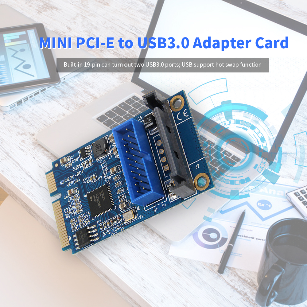 Thẻ Chuyển Đổi Mini PCI-E Sang USB3.0 20 Pin / 19 Pin