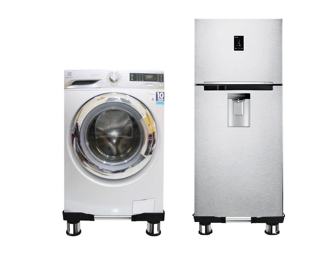 Chân máy giặt cửa đứng - chân tủ lạnh inox CP kích thước 48-77cm- Hàng Chính Hãng