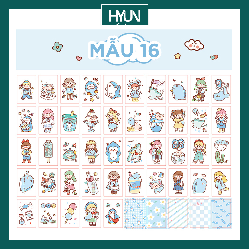 Sticker dán 50 tờ Small Meatball Sticker Hyun Boutique Sticker mini - Decoration Sticker - DIY 3