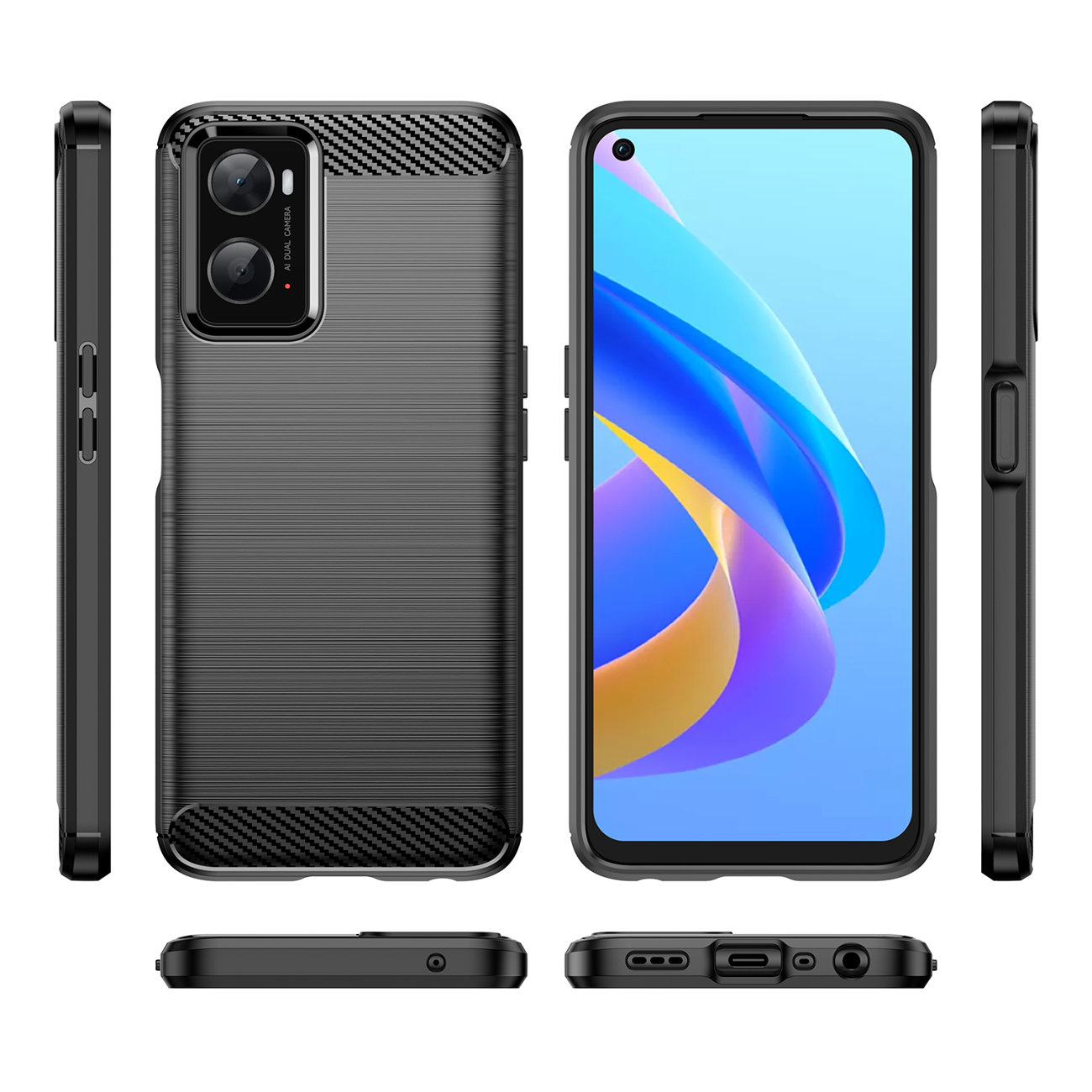 Ốp lưng chống sốc vân kim loại cho Oppo A36 hiệu Likgus - hàng nhập khẩu