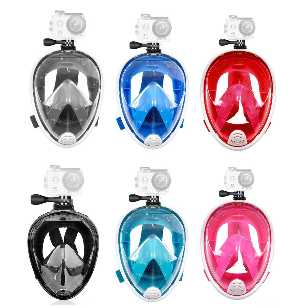 Mặt nạ lặn full face có ống thở có thể tháo rời, tầm nhìn rộng 180 độ, ống thở dài 226mm