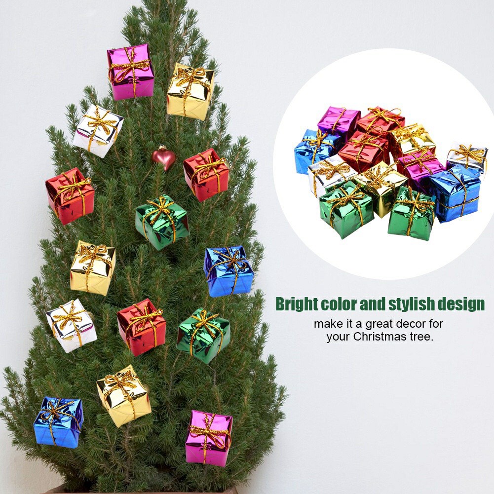 Combo 12 Hộp Quà Xinh Xắn Trang Trí Giáng Sinh Cây Thông Noel