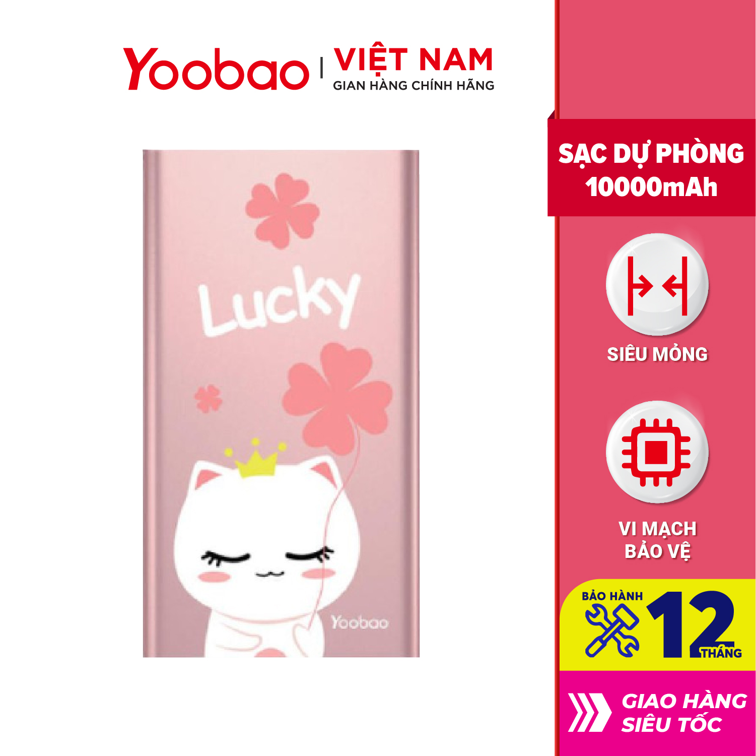 Pin sạc dự phòng 10000mAh Yoobao A1 siêu mỏng - Hàng chính hãng