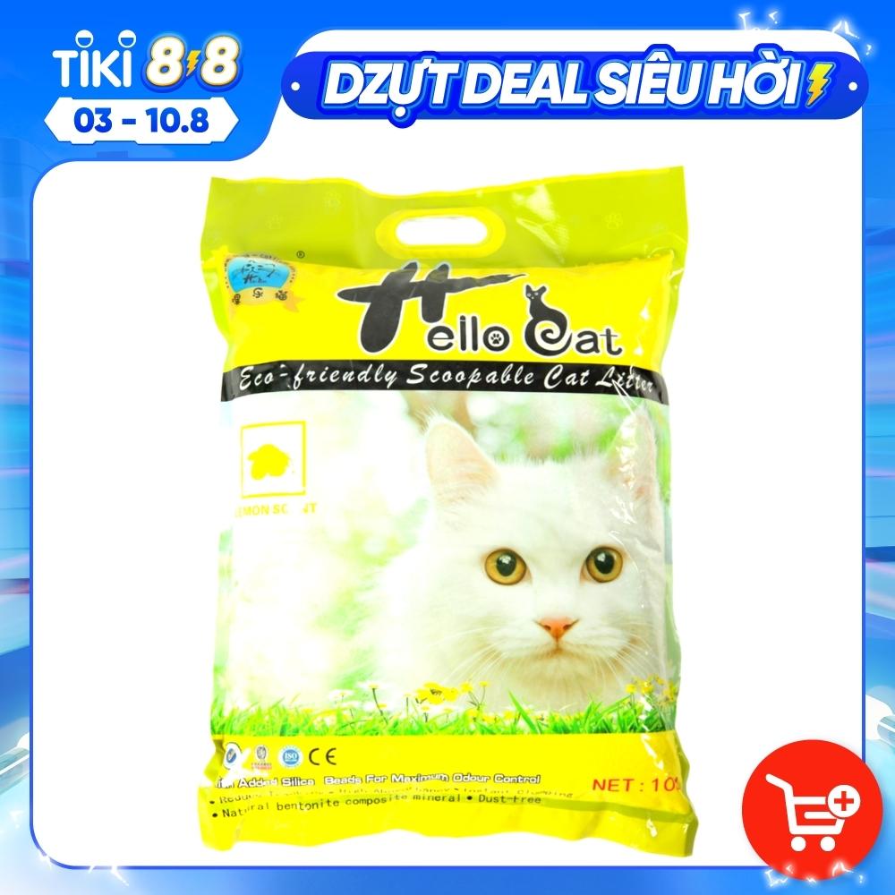 Cát Vệ Sinh Cho Mèo Hương Chanh - Hello Cat 10 Lít