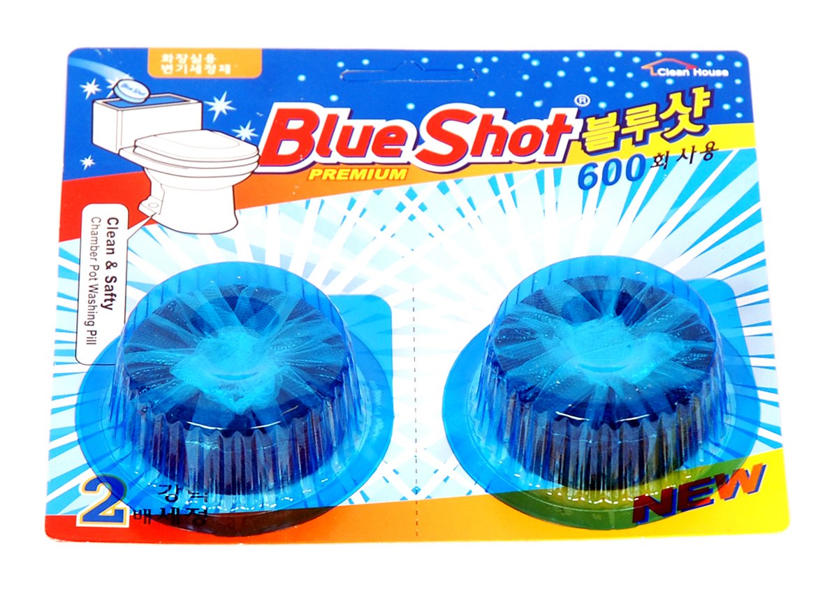 Set 2 Vỉ Viên thả vệ sinh khử mùi khử khuẩn bồn cầu Blueshot Hàn Quốc (1 viên 600 lần xả nước~1 tháng) Hàng mới về