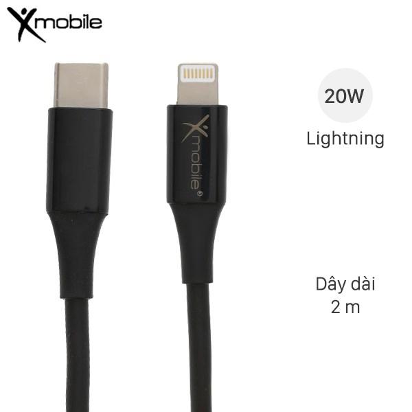 Cáp Type C - Lightning 2m Xmobile CL-PD01-2000 Đen - Hàng chính hãng