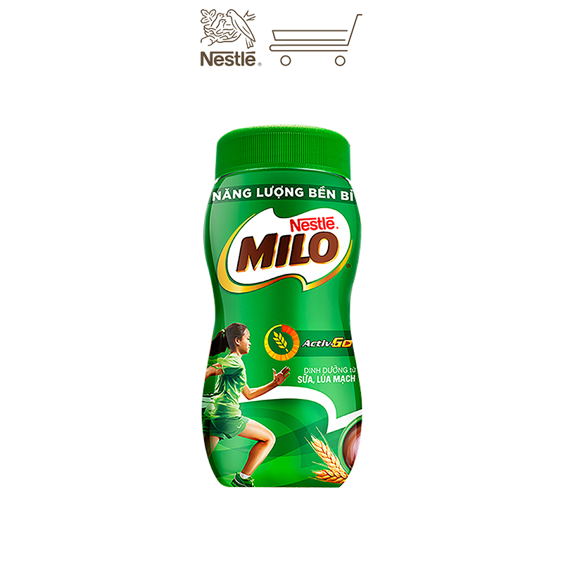 Thức uống lúa mạch Nestlé Milo nguyên chất 400g (hũ nhựa)
