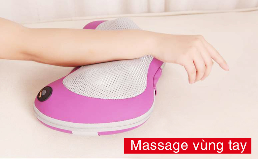 Combo Gối massage OKIA eFancy Pro + Máy Massage Toàn Thân Cầm Tay OKIA eVis Mobile