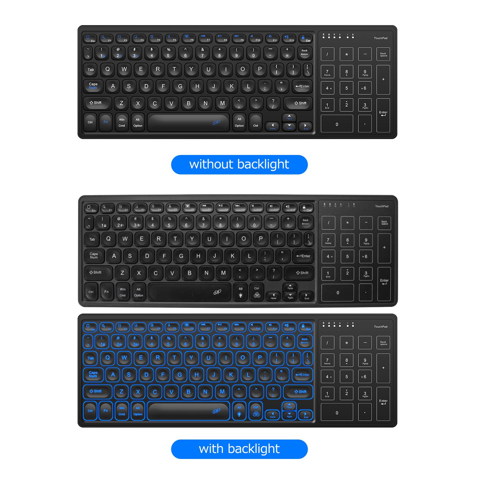 FZ-BT15 Wireless Dual-mode Keyboard 2.4G/BT Wireless Connection Ergonomic Design with Touchpad Wide Compatibility