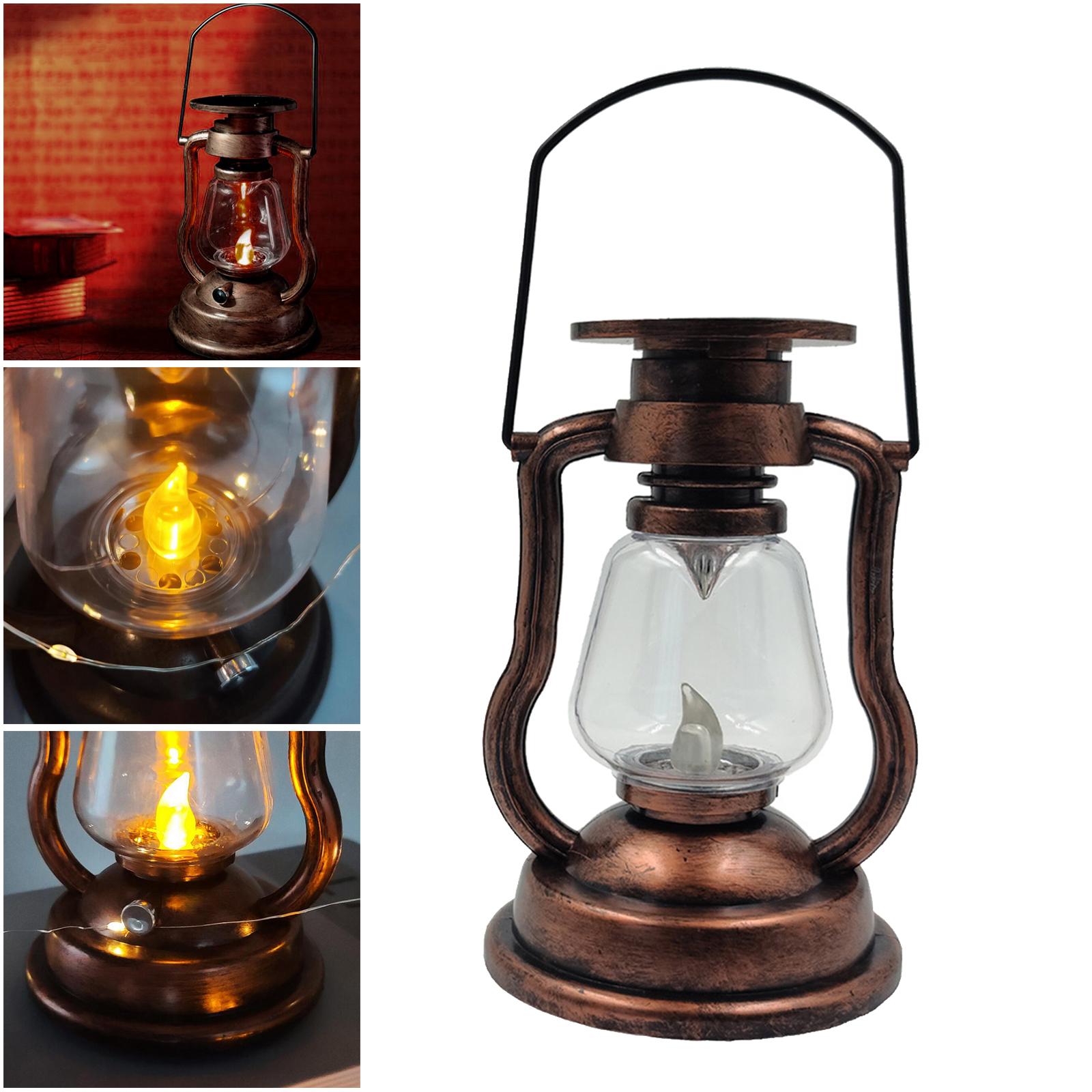 Solar LED Camping Lantern Emergency Hanging Light Lamp Patio Garden Silver