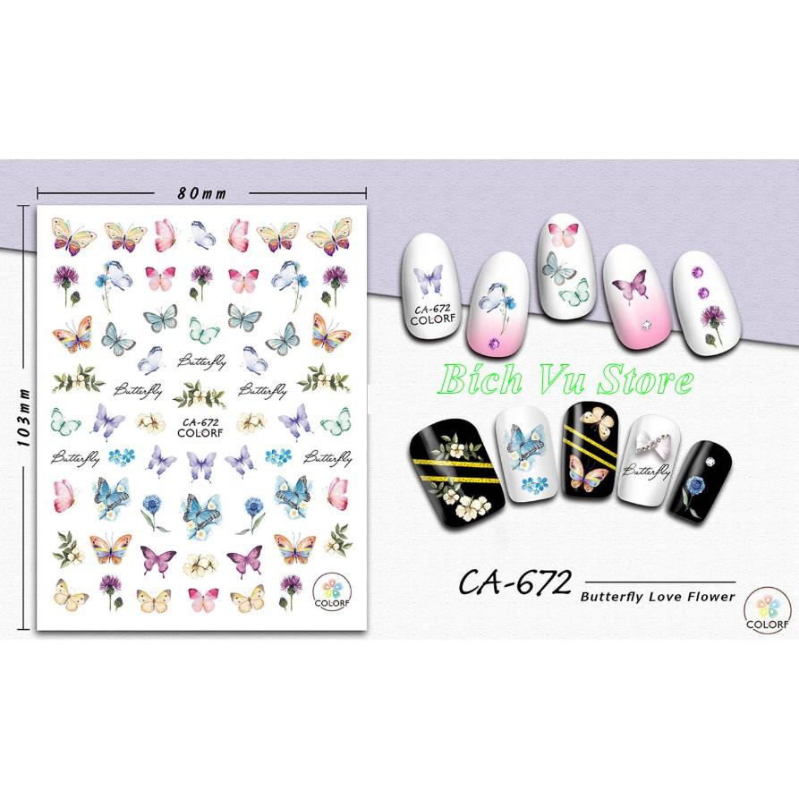 Sticker dán móng | bướm