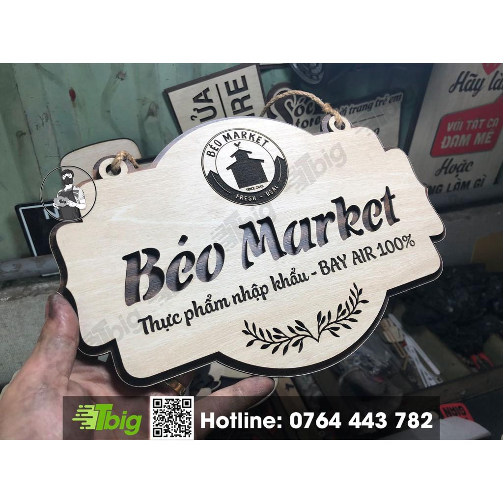Bảng hiệu gỗ tên shop làm theo yêu cầu