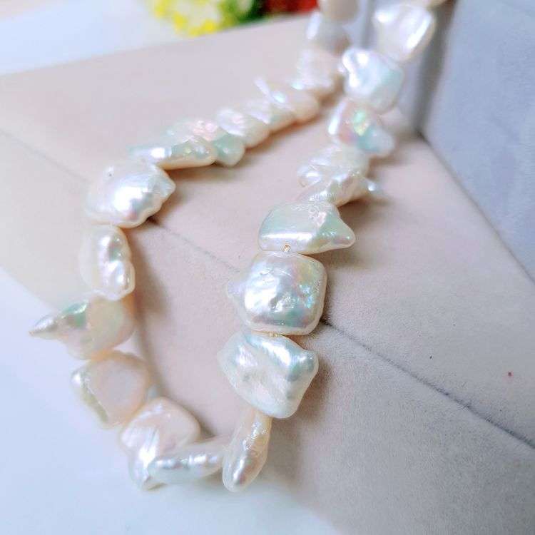 Vòng Cổ Ngọc Trai Tự Nhiên Cao Cấp - Chuỗi Đơn Hoa Baroque - Trang Sức Cô Tấm - BARON PEARL - CTJ3911 - Trắng