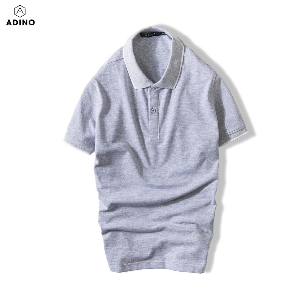 Áo polo nam ADINO 6 màu phối viền vải cotton co giãn dáng công sở slimfit hơi ôm trẻ trung AP70-AP75