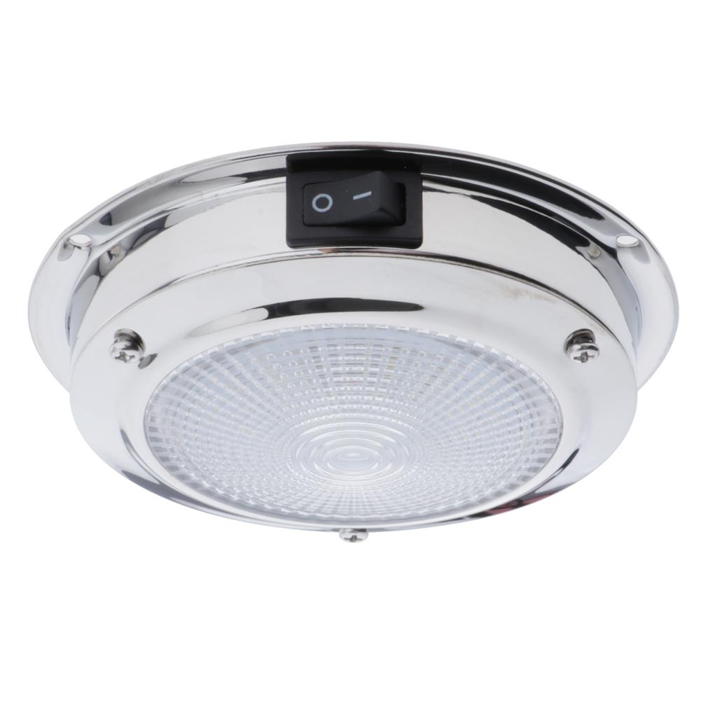 2 Pieces 4.3" Dome Light 12V 2W Interior LED Lamp Warm White Light Boat