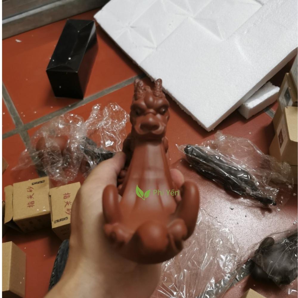 Tượng tử sa Long vương hí thủy đế đỡ lọc trà Hà Nội