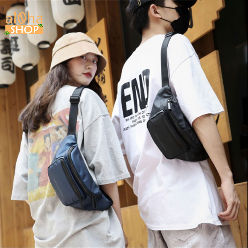 Túi bao tử vải chống nước - đeo chéo unisex nam nữ - al0ha Shop