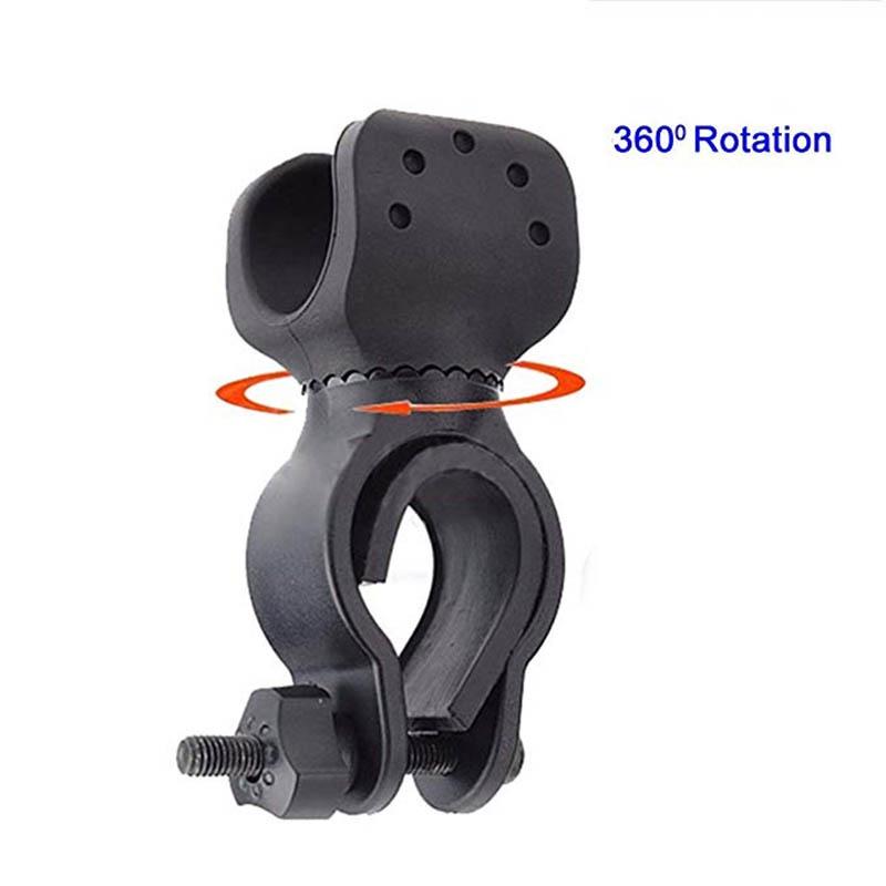 Giá Đỡ Đèn Pin Xoay 360 Độ Kèm Cao Su Chống Trượt Gắn Xe Đạp