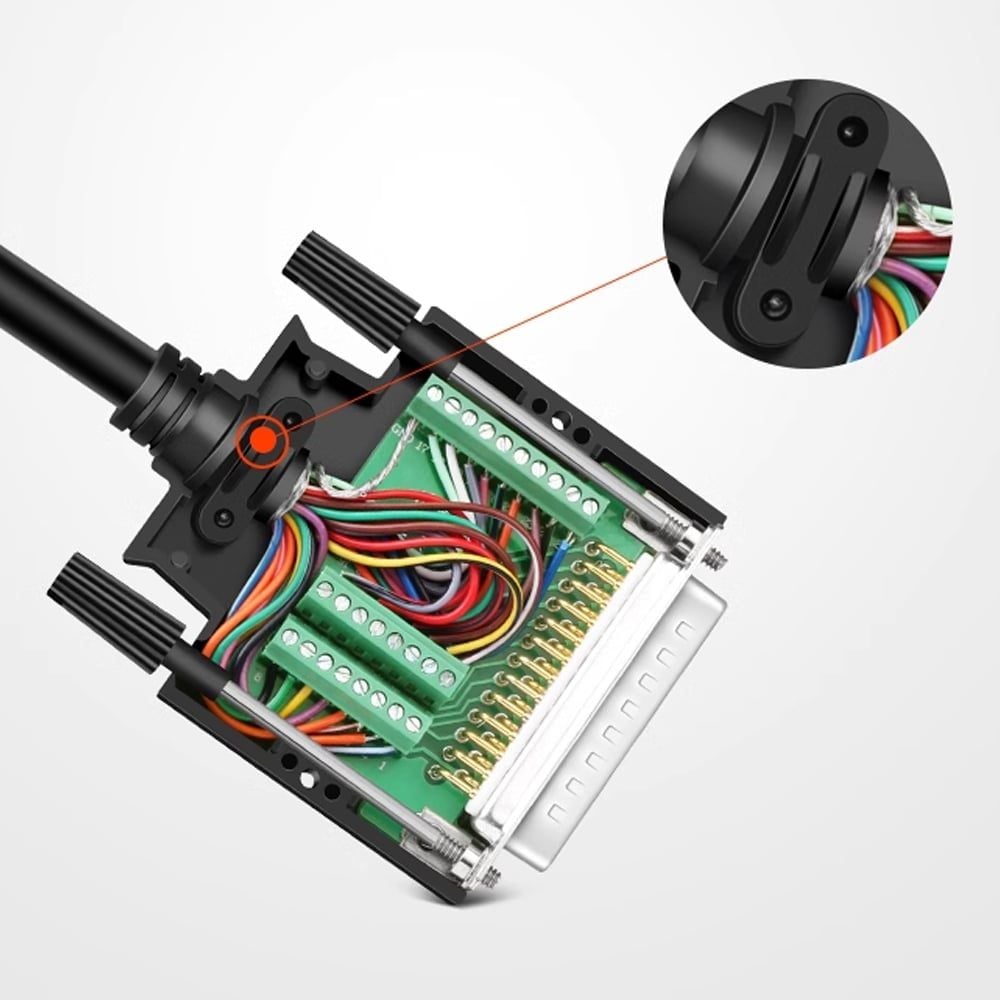 Đầu bấm RS232 25 chân bắt vit vỏ ốp nhựa chân đồng HD-Link YL-SCD-25. HÀNG CHÍNH HÃNG