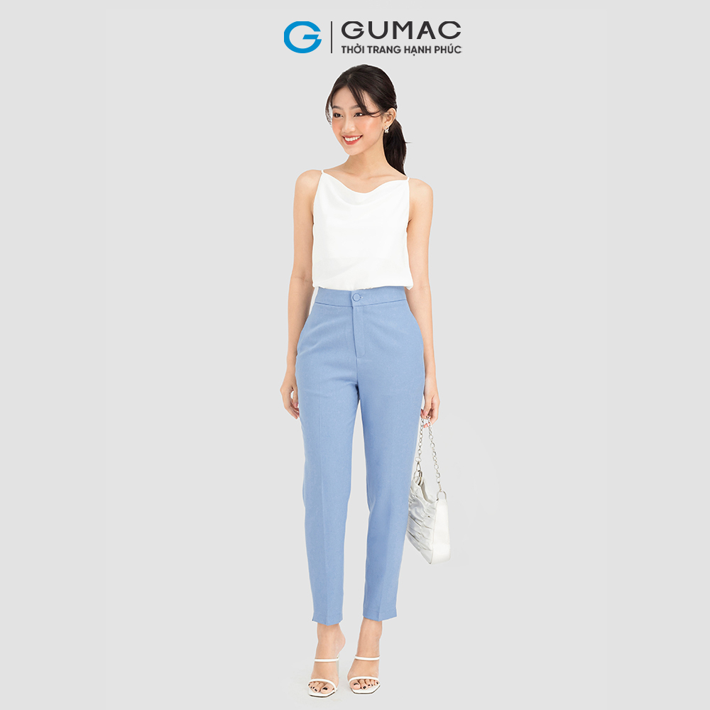 Quần tây nữ GUMAC QC08026 ống đứng lai xẻ