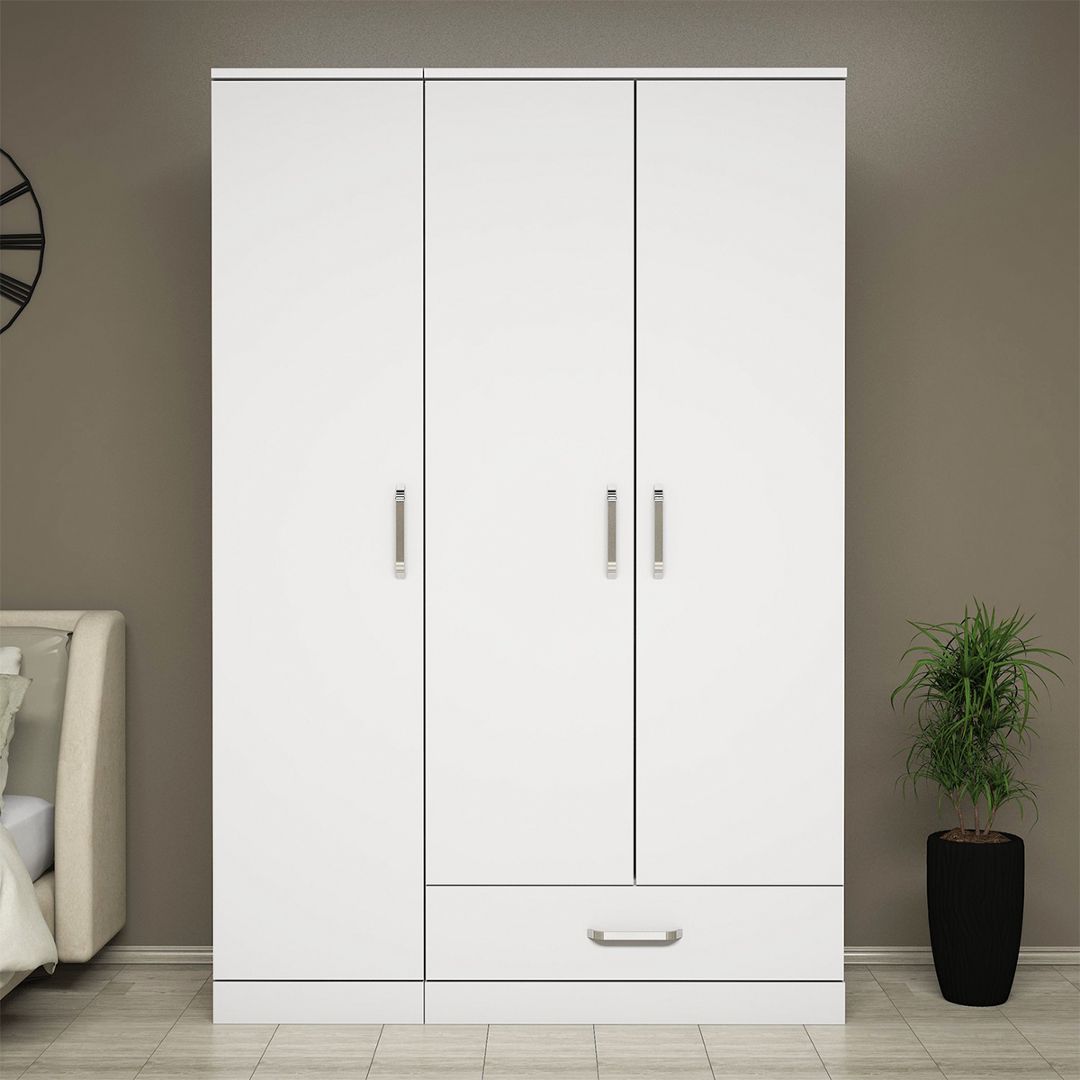 Tủ quần áo gỗ hiện đại SMLIFE Cylat | Gỗ MDF dày 17mm chống ẩm | D120xR47xC180cm