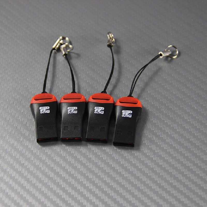 2PCS USB 2.0 T-Flash Micro SD TF Memory Card Reader Mini Carton Whistle Style Portable Easy To Carry Cell Phone MicroSD Card